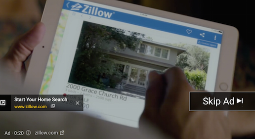 Zillow: Video ads example