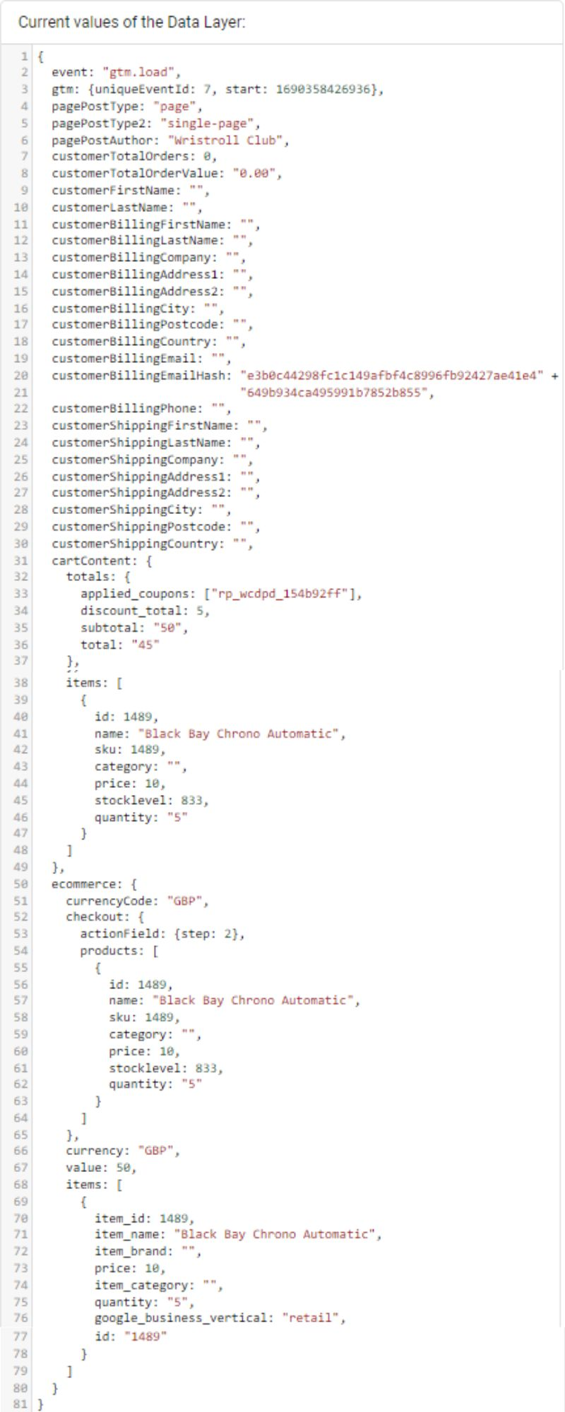 Data Layer Implementation