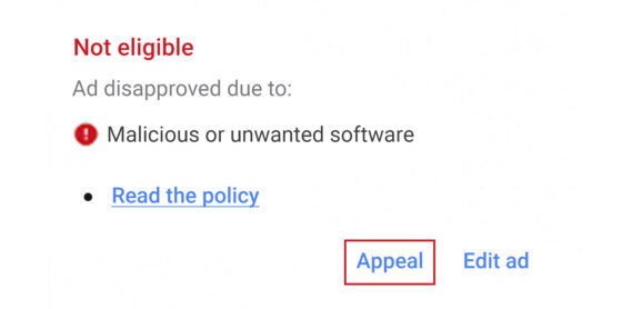 ad-disapproved-due-to-malicious-or-unwanted-software-warnings