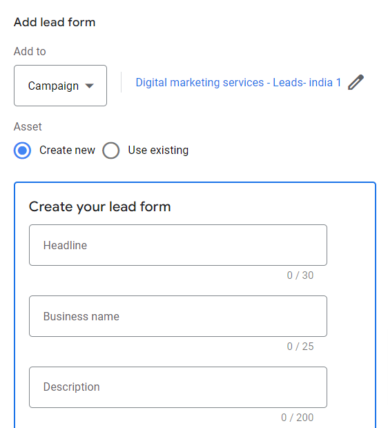 step 16 Lead Ad Campaign in Google Ads