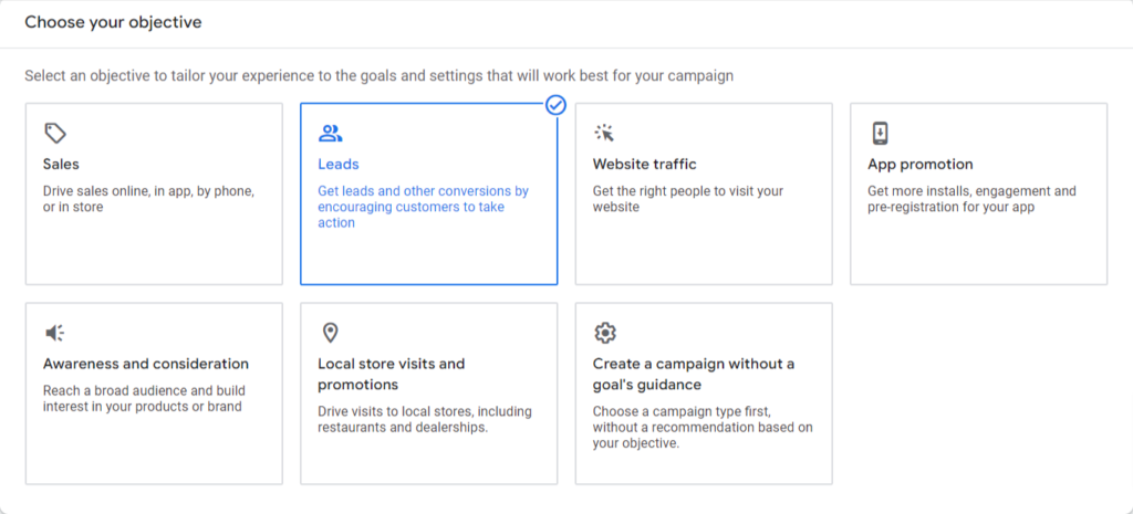 step 3 Lead Ad Campaign in Google Ads