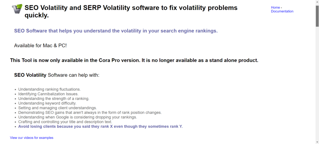 SEO-Volatility