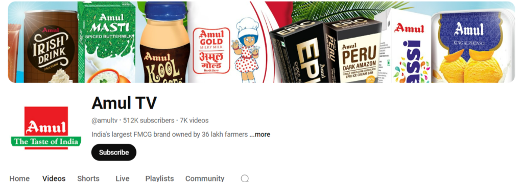 YouTube Marketing Strategy of Amul

