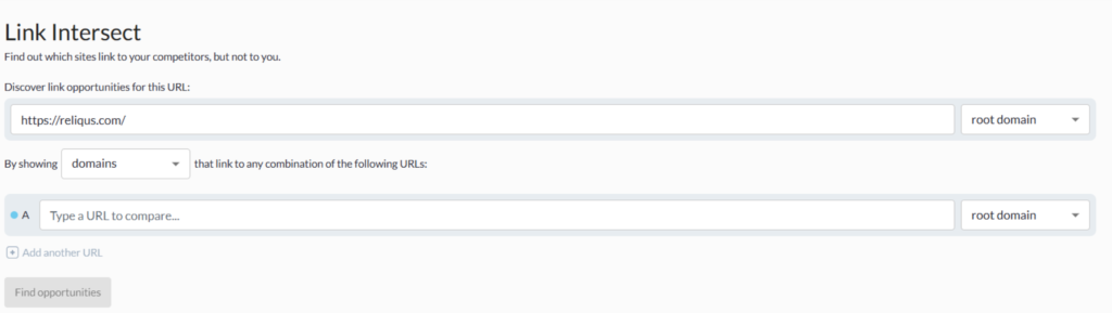 Moz Link Intersect