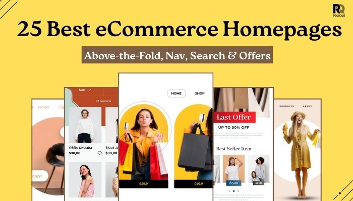 25 Best eCommerce Homepages (2026): Above-the-Fold, Nav, Search & Offers