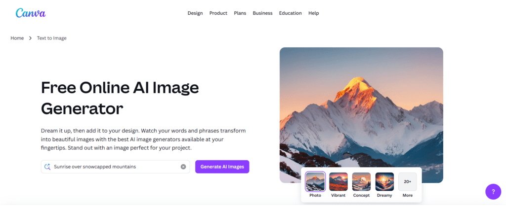 Canva AI Image Generator