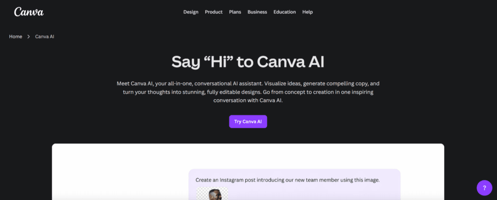 Canva AI tool in digital marketing