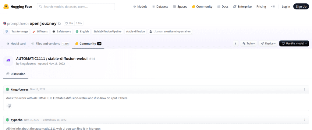 Stable Diffusion Automatic1111 and HuggingFace