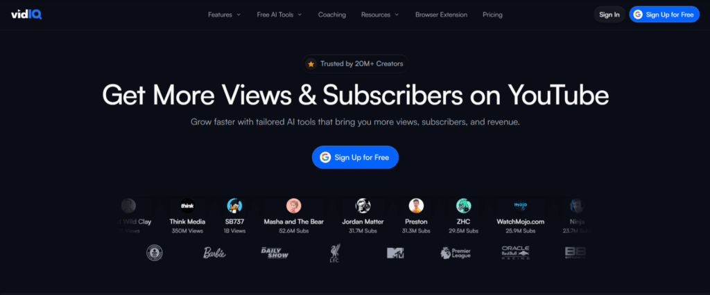 VidIQ Youtube Rank tracker