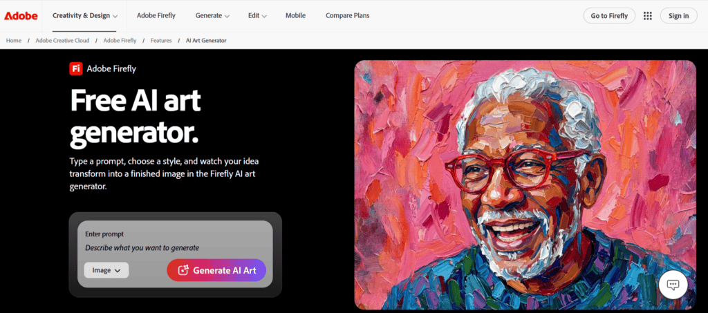 Firefly AI art generator
