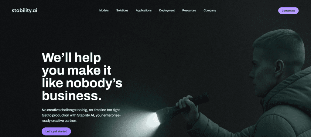 Stable Diffusion -Stability AI art generator app