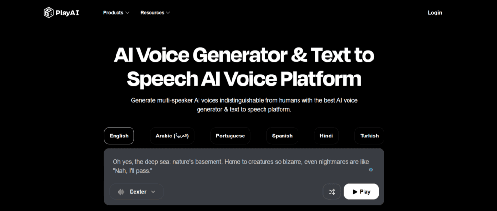 play ht AI Voice Generator