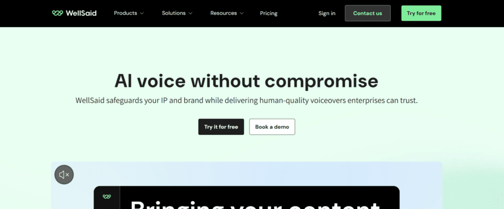 well said AI voice platform