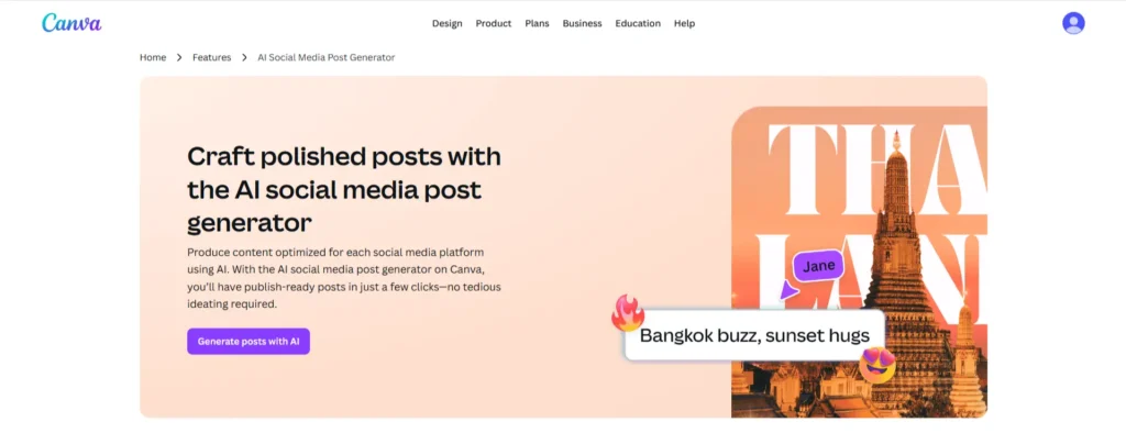 Canva AI Social Media Post Generator