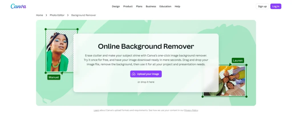 Canva online background remover