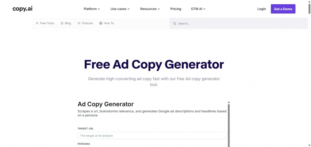 Copy ai Free Ad Copy Generator