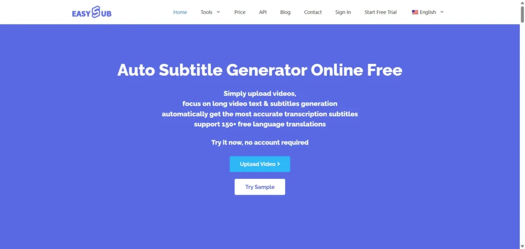 EasySub free subtitle generator ai