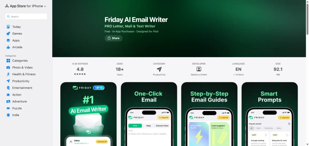 Friday AI Email Writer