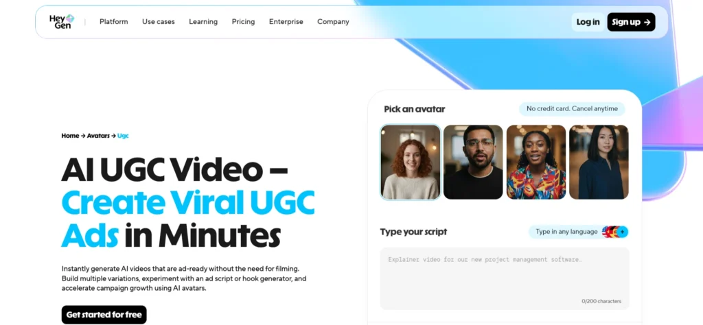 HeyGen ai ugc video creator