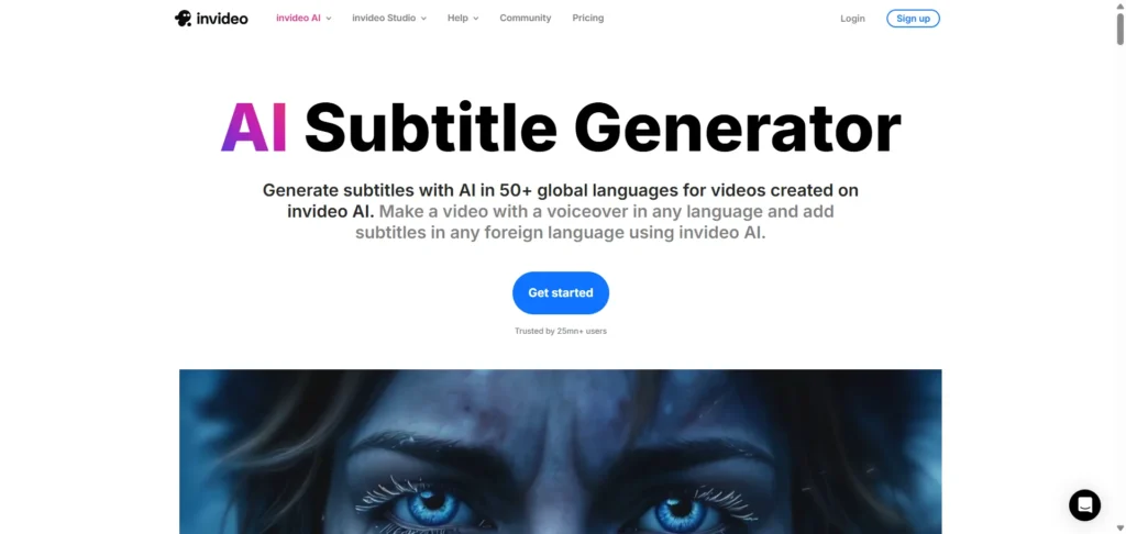 InVideo AI subtitle generator