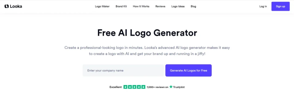 Looka free AI Logo Generator