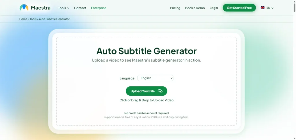 Maestra subtitle generator
