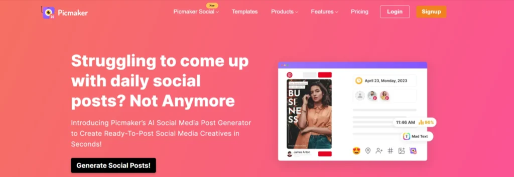 Narrative BI Social Media Post Generator