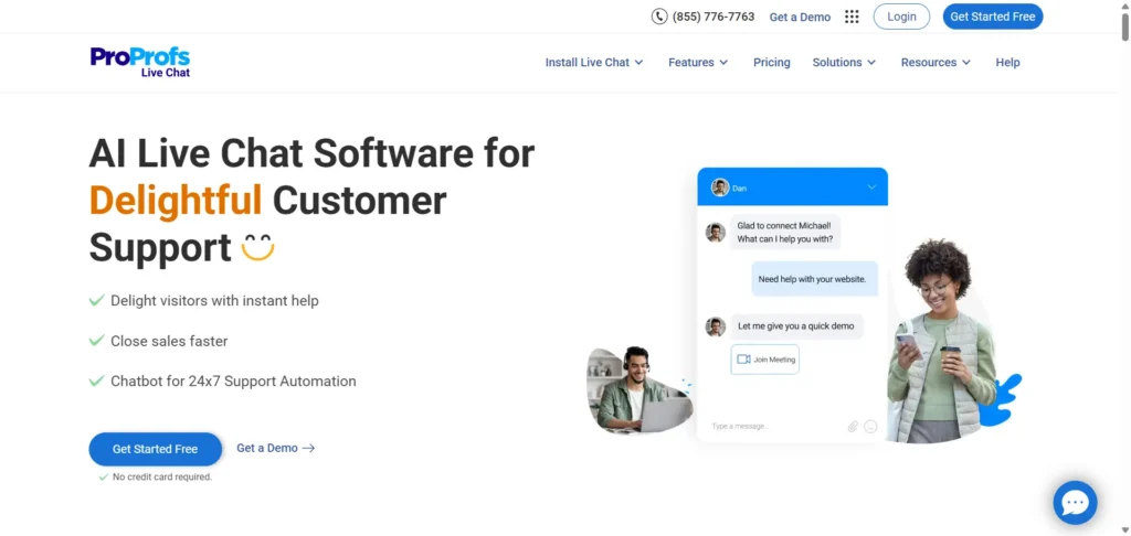 Proprofs AI Live Chat Software