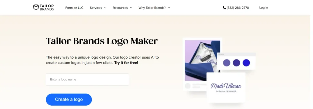 Tailor Brands logo maker ai