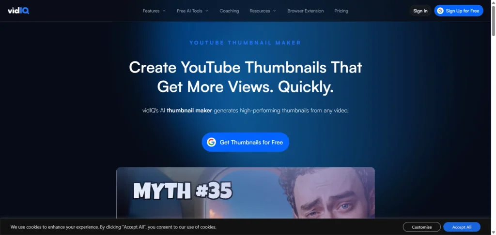 VidIQ AI Thumbnail Maker