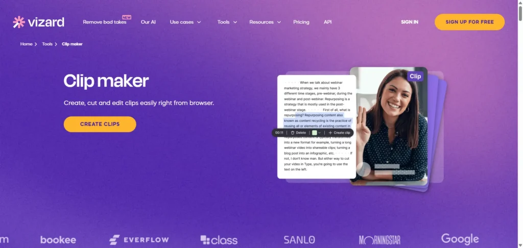 Vizard clip maker ai