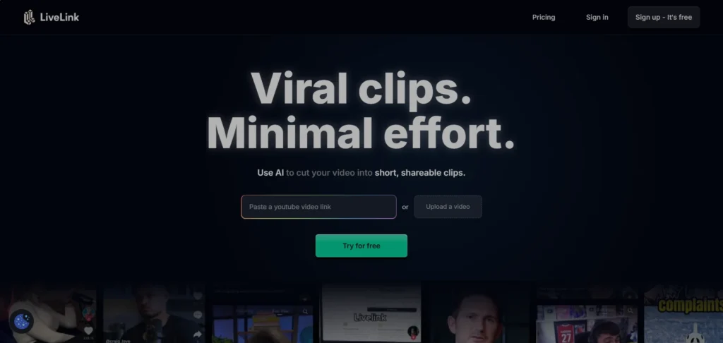 livelink ai clip generator