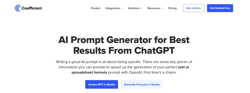 Coefficient AI Prompt Generator