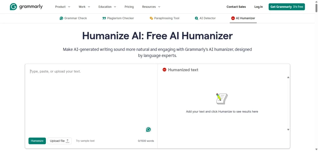 Grammarly AI humanizer