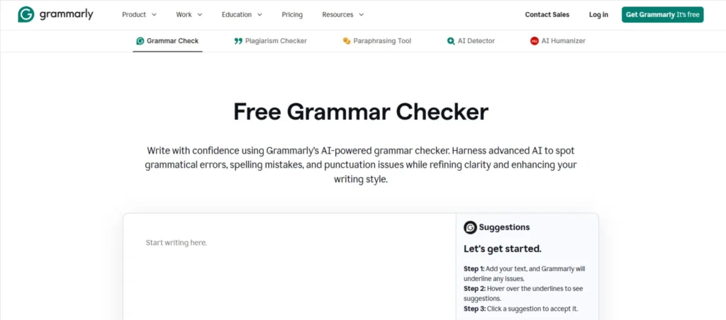 Grammarly AI-powered grammar checker