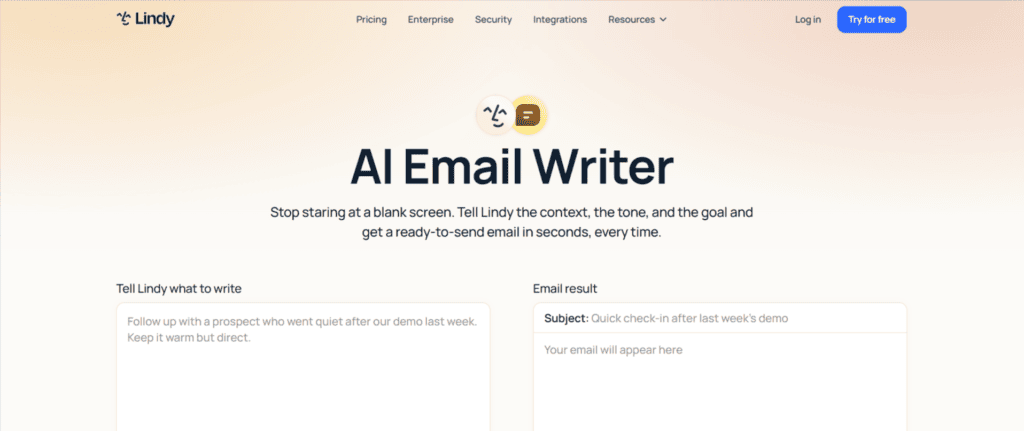Lindy AI Email Writer