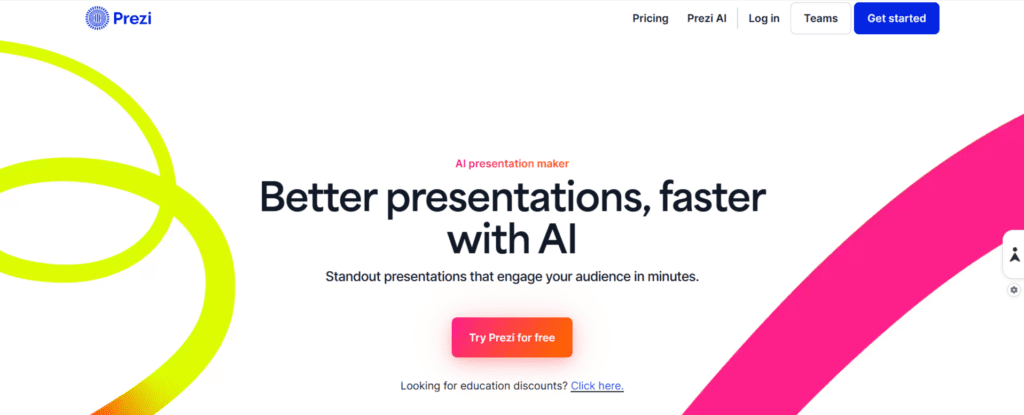 Prezi AI presentation maker