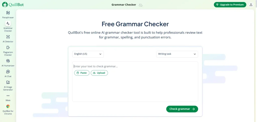 QuillBot free online AI grammar checker tool