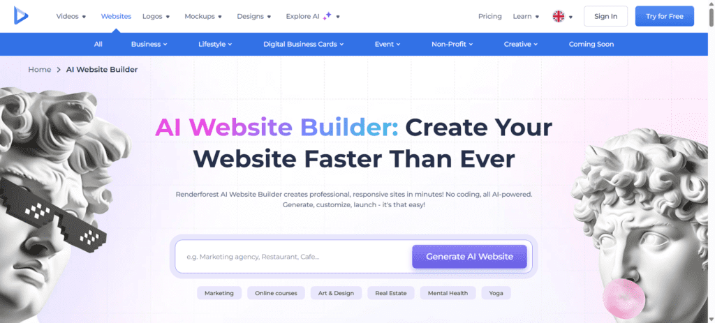 Renderforest AI Website Builder