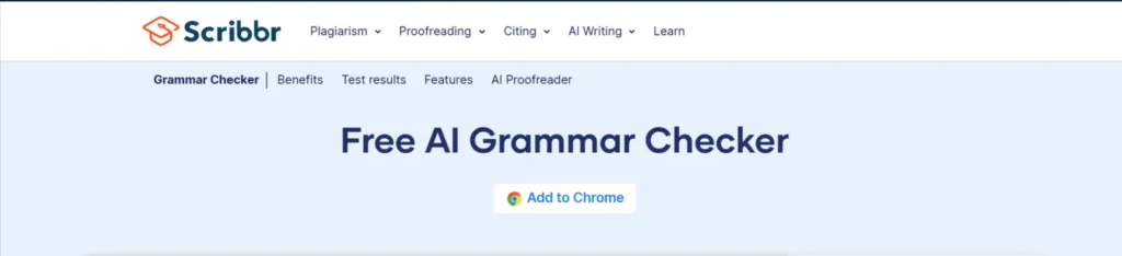 Scribbr AI Grammar Checker