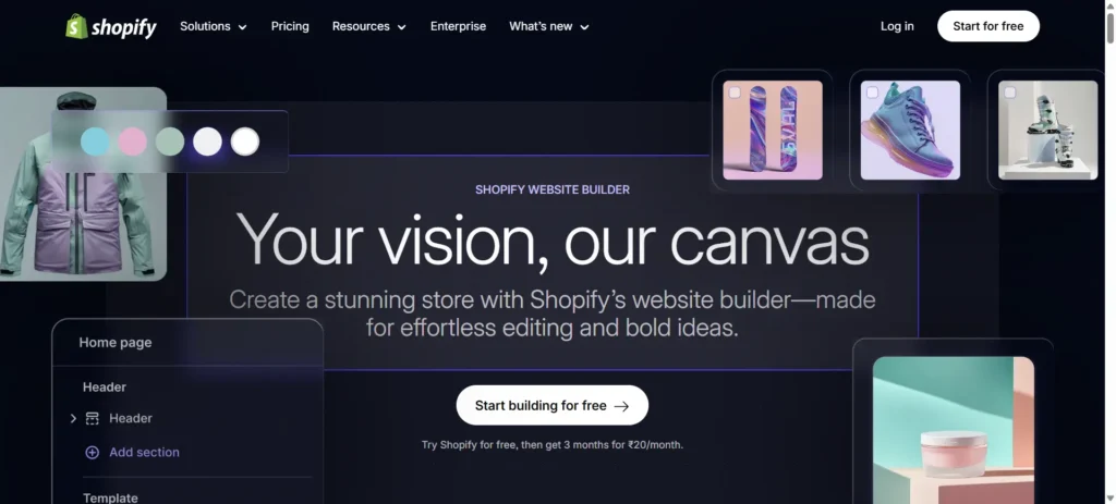 Shopify ai website builder