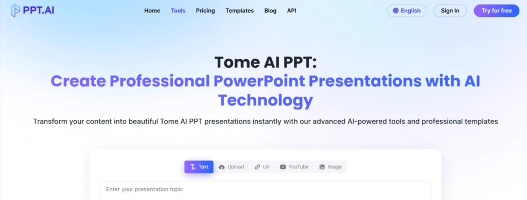 Tome AI PPT