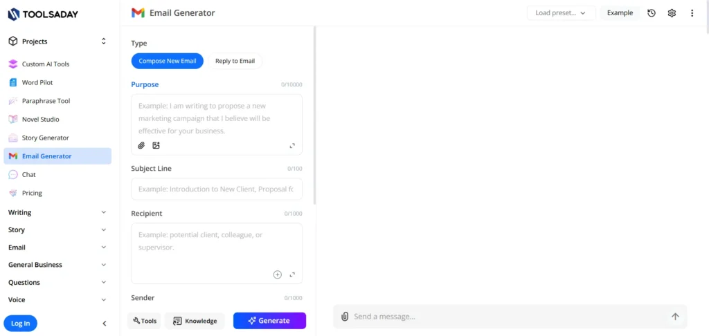 Toolsaday AI Email Generator