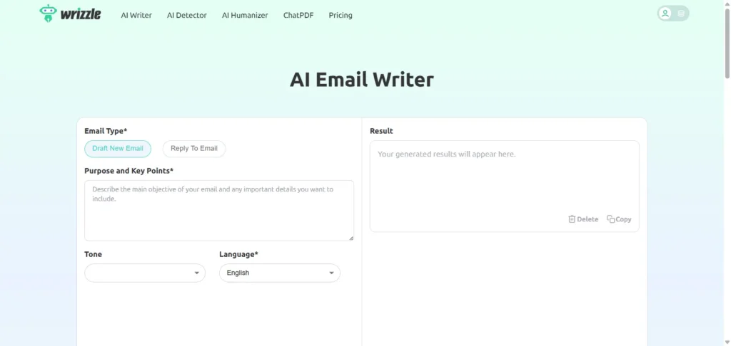 Wrizzle AI Email Writer