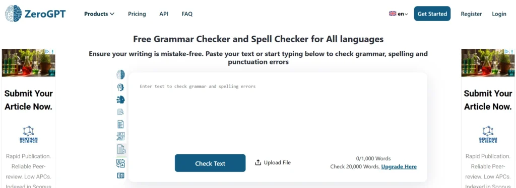 ZeroGPT Grammar Checker