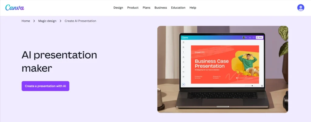 canva AI presentation maker