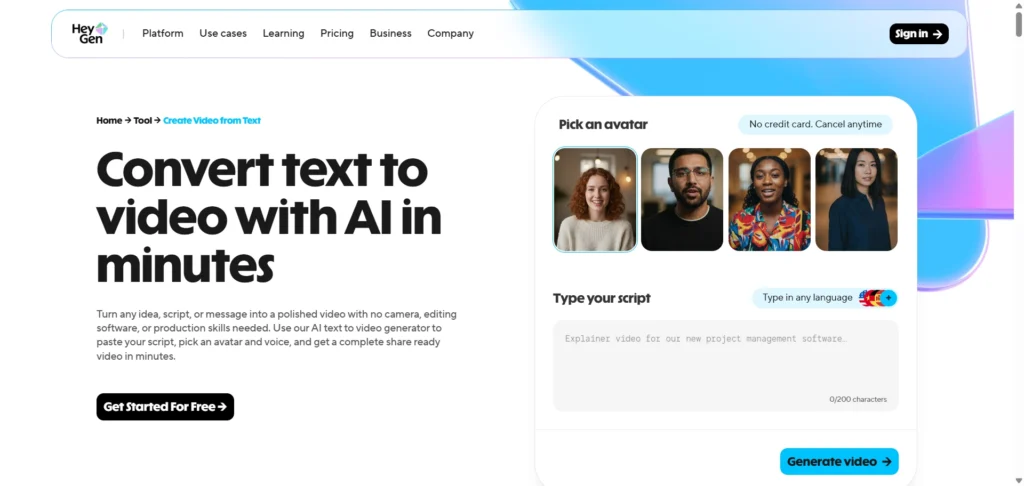 heygen Free AI Text to Video Tool