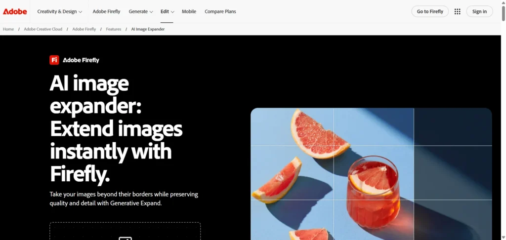 Adobe Firefly to extend images