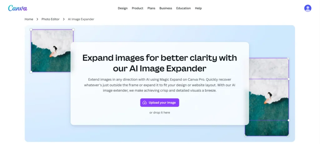 Canva AI image expander
