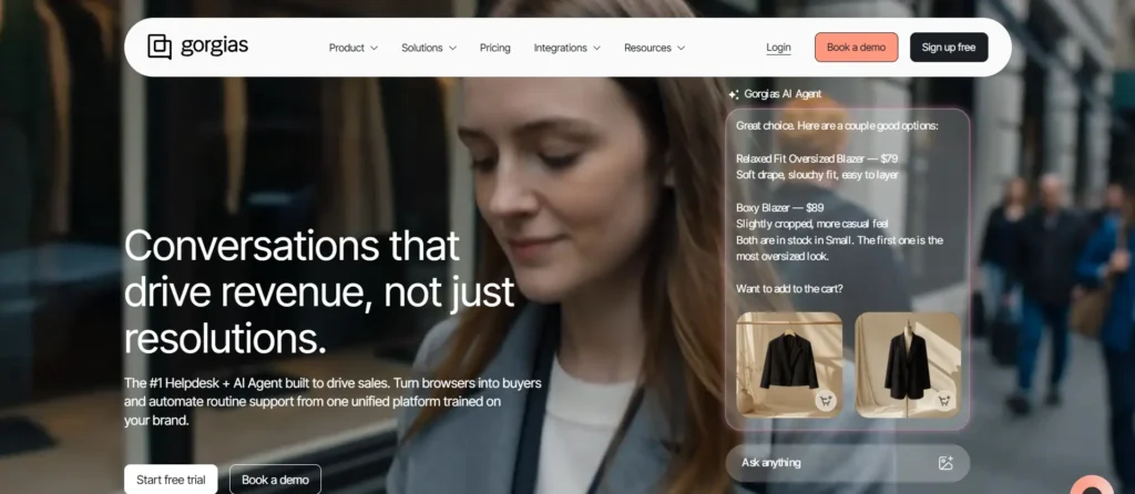 Gorgias conversational AI platform for Ecommerce